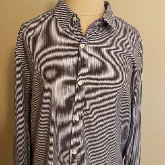Theory Linen Blend Button Down - Picture 2 of 6